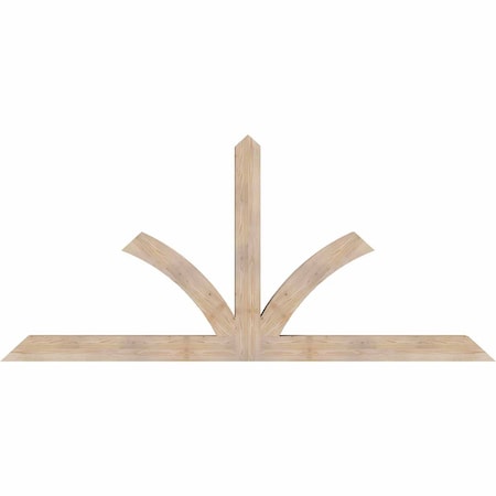 Ekena Millwork Richland Smooth Timber Gable Bracket, Douglas Fir, 108"W x 49"H x 5 1/2"D x 5 1/2"F, 11/12 Pitch GBW108X49X0606RIC00SDF